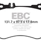 EBC 14+ Mercedes-Benz S550 4.7 Twin Turbo AMG Sport Pkg Redstuff Front Brake Pads