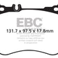 EBC 14+ Mercedes-Benz S550 4.7 Twin Turbo AMG Sport Pkg Yellowstuff Front Brake Pads