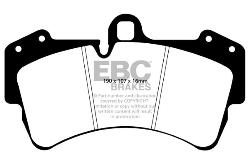 EBC 11-15 Audi Q7 3.0 Supercharged Yellowstuff Front Brake Pads