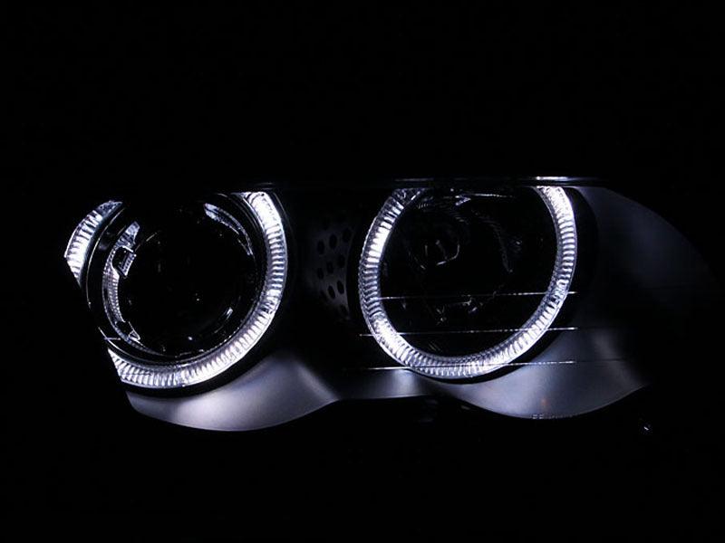 ANZO 1999-2001 BMW 3 Series E46 Projector Headlights w/ Halo Black (CCFL) | Too Fast Autoparts | Order Online | Canada & USA Shipping