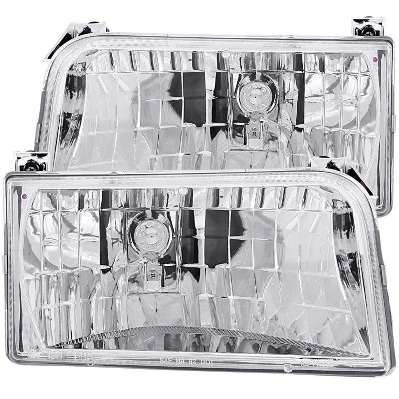 ANZO 1992-1996 Ford F-150 Crystal Headlights Chrome | Too Fast Autoparts | Order Online | Canada & USA Shipping
