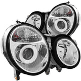 ANZO 1999-2002 Mercedes Benz E Class W210 Projector Headlights Chrome | Too Fast Autoparts | Order Online | Canada & USA Shipping