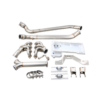 CX Racing LS1 Engine, Transmission Mounts Kit w/ Header, Oil Pan, Oval Exhaust Pipes For 84-91 BMW 3 Series E30 LS LSx T56 Swap