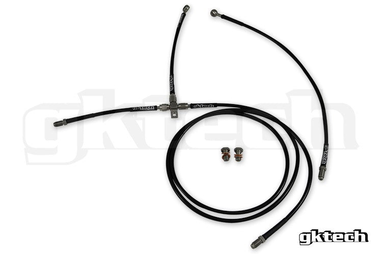 GK Tech Stainless Steel Braided Teflon Lined ABS Delete Kit | 240sx LHD