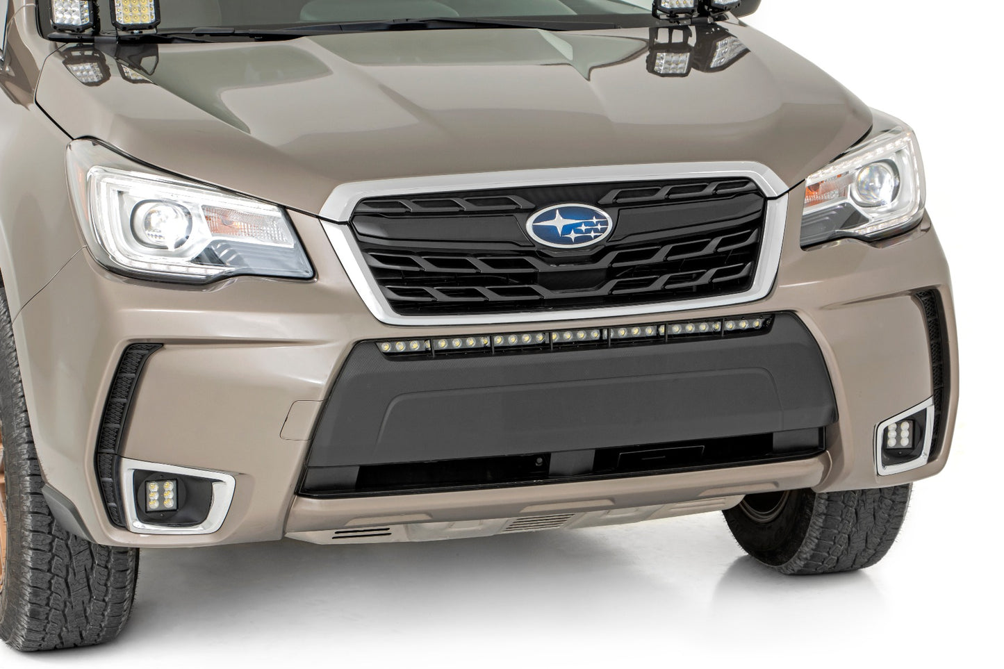 LED Light Kit | Bumper Mount | 30" Black Single Row | White DRL | Subaru Forester (14-18)