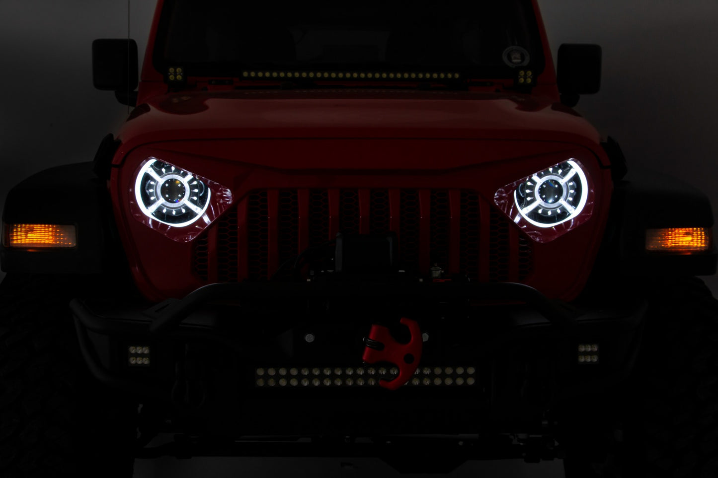Headlights | DRL Halo LED | 9" | Jeep Gladiator JT (20-23)/Wrangler JL (18-23)