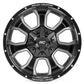 Rough Country 93 Series Wheel | One-Piece | Machined Black | 20x9 | 5x5/5x4.5 | -12mm