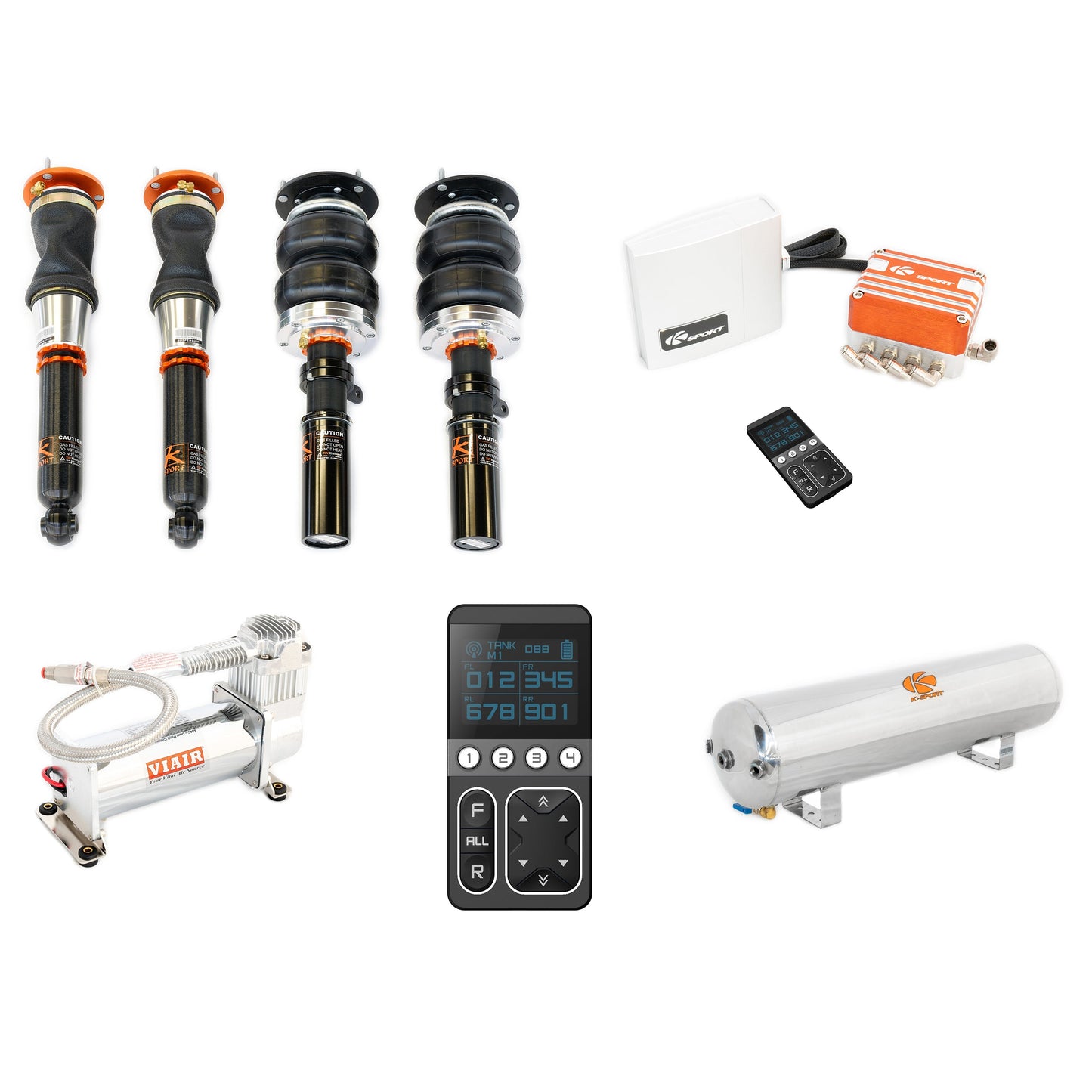 Ksport AirTech Pro Plus Air Suspension Full System  - CNS220-APP For Nissan 240sx 1995-1998