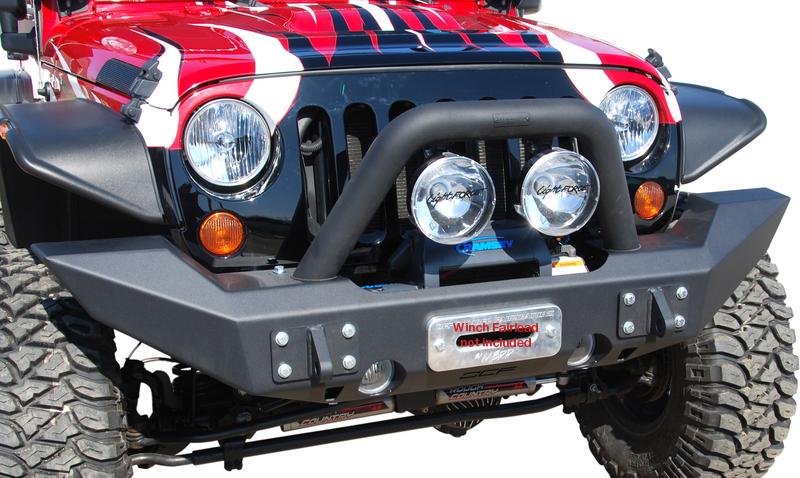 MBRP Front Full Width Winch Bumper Pkg, LineX Coated – 2007-2016 Jeep Wrangler JK MBRP 