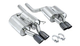 BMW E60 M5 2005-2010 - Supremo Exhaust System - Black Chrome Rolled Tips - MR-ABE-BE60M5-BC-R + MR-ABE-BE60M5-BC-L + MIDPIPE-BE60M5