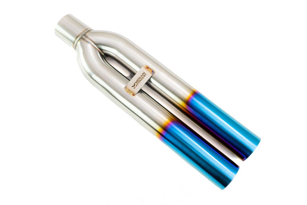 Universal 3" VIP Exhaust Tip "Blast Pipe" Style (weld-on) - Straight - Blue Tip - MR-UT-D3-BT