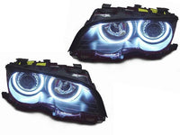 Projector Headlights With Halo Rings for BMW E46 3 Series Sedan and Wagon (Pre-LCI)