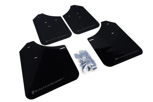 Rally Armor Front & Rear Mud Flaps – Black/Grey Logo – ’10 – 14 Subaru Legacy 2.5i, 3.6R