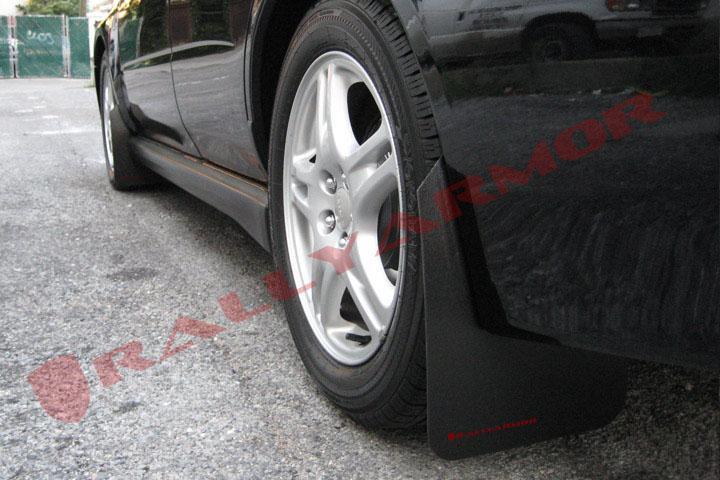 Rally Armor Front & Rear Mud Flaps – Black/Red Logo – ’02 – 07 Subaru Impreza RS, 2.5i