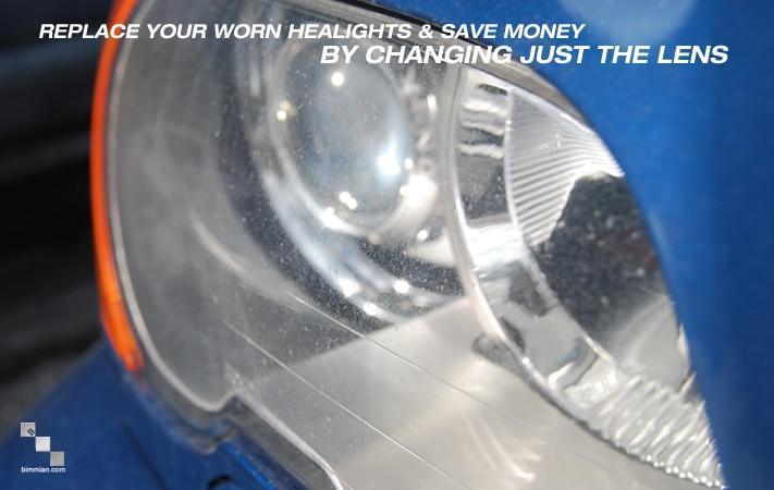 Replacement Head Light Lenses for BMW E46 3 Series Sedan (LCI) | Too Fast Autoparts | Order Online