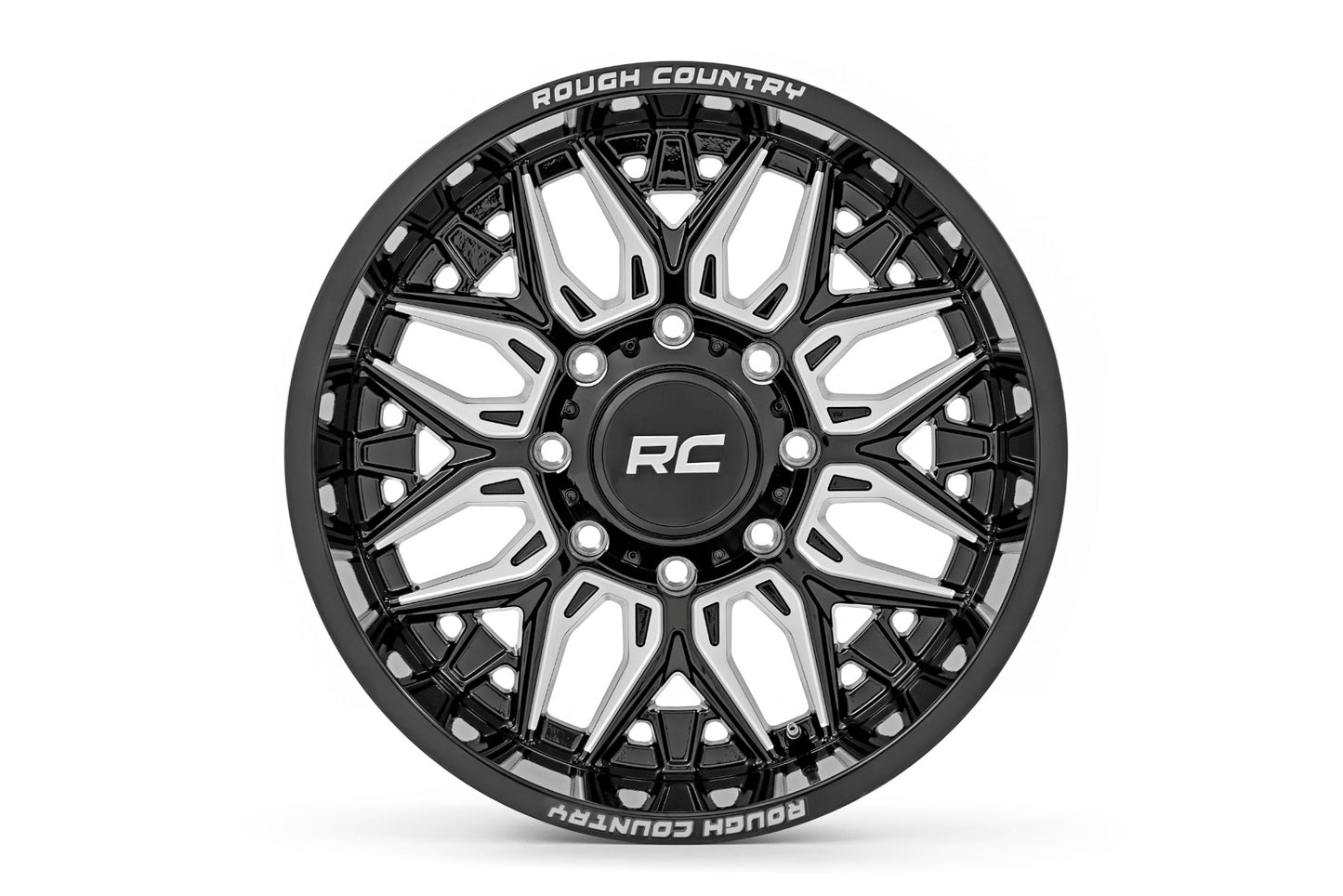 Rough Country 86 Series Wheel | One-Piece | Gloss Black | 22x10 | 8x180 | -19mm