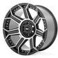 Rough Country 89 Series Wheel | One-Piece | Black Machined Gun Metal | 22x10 | 8x6.5 |  -19mm
