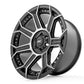 Rough Country 89 Series Wheel | One-Piece | Black Machined Gun Metal | 22x10 | 8x6.5 |  -19mm