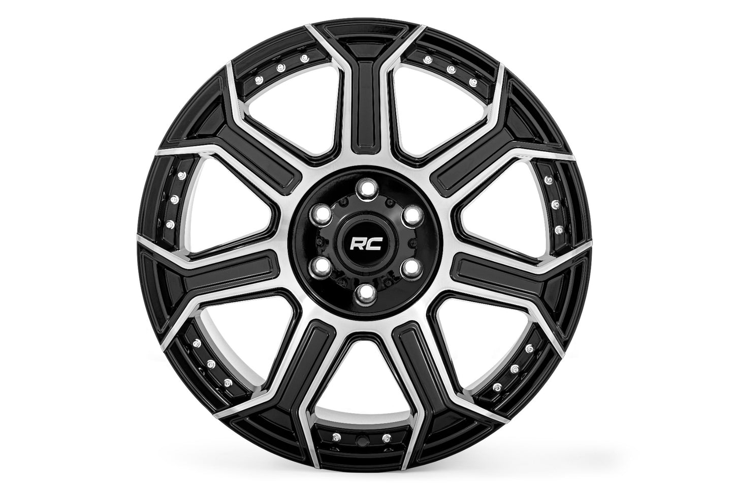 Rough Country 89 Series Wheel | One-Piece | Black Machined Gun Metal | 22x10 | 8x6.5 |  -19mm