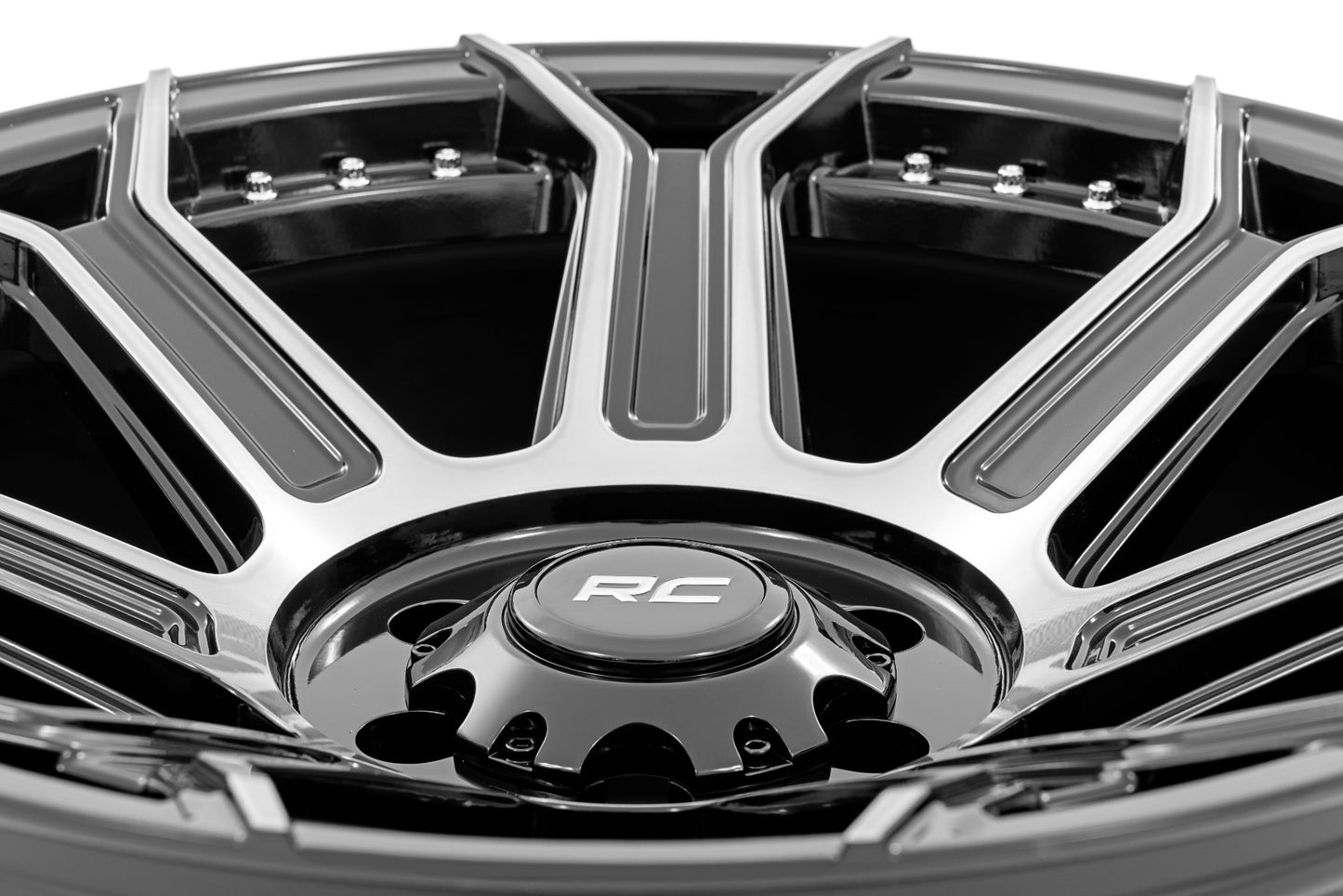 Rough Country 89 Series Wheel | One-Piece | Black Machined Gun Metal | 22x10 | 8x6.5 |  -19mm