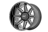 Rough Country 91 Series Milled One-Piece | Gloss Black | 22x10 | 5x5.5 | -18m