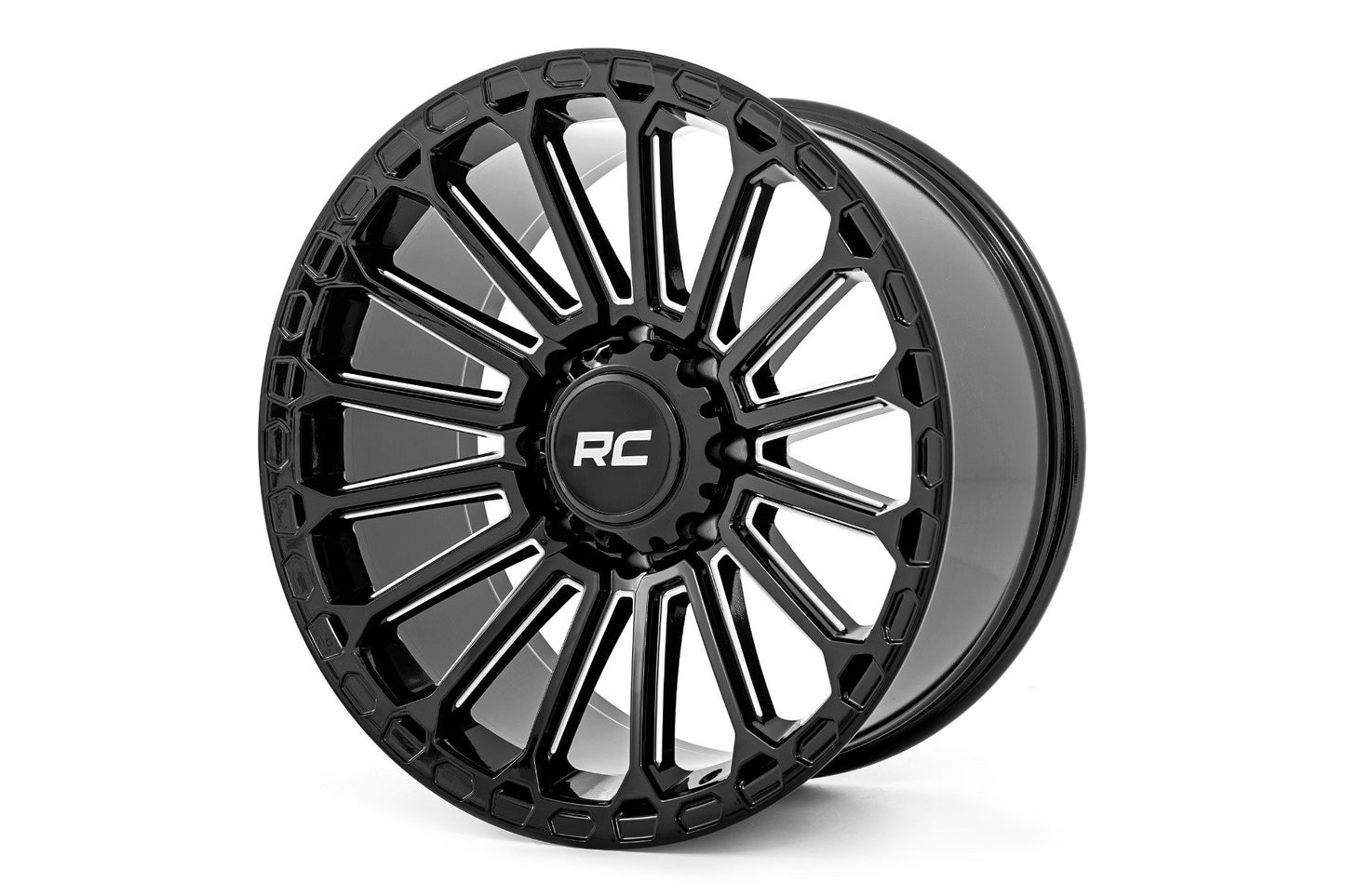 Rough Country 97 Series Wheel | One-Piece | Gloss Black | 20x10 | 6x135 | -19mm