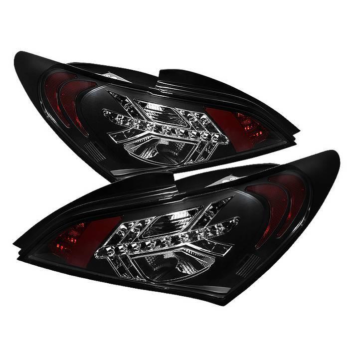 Spyder Black LED Tail Lights for Hyundai Genesis Coupe 2010-2012